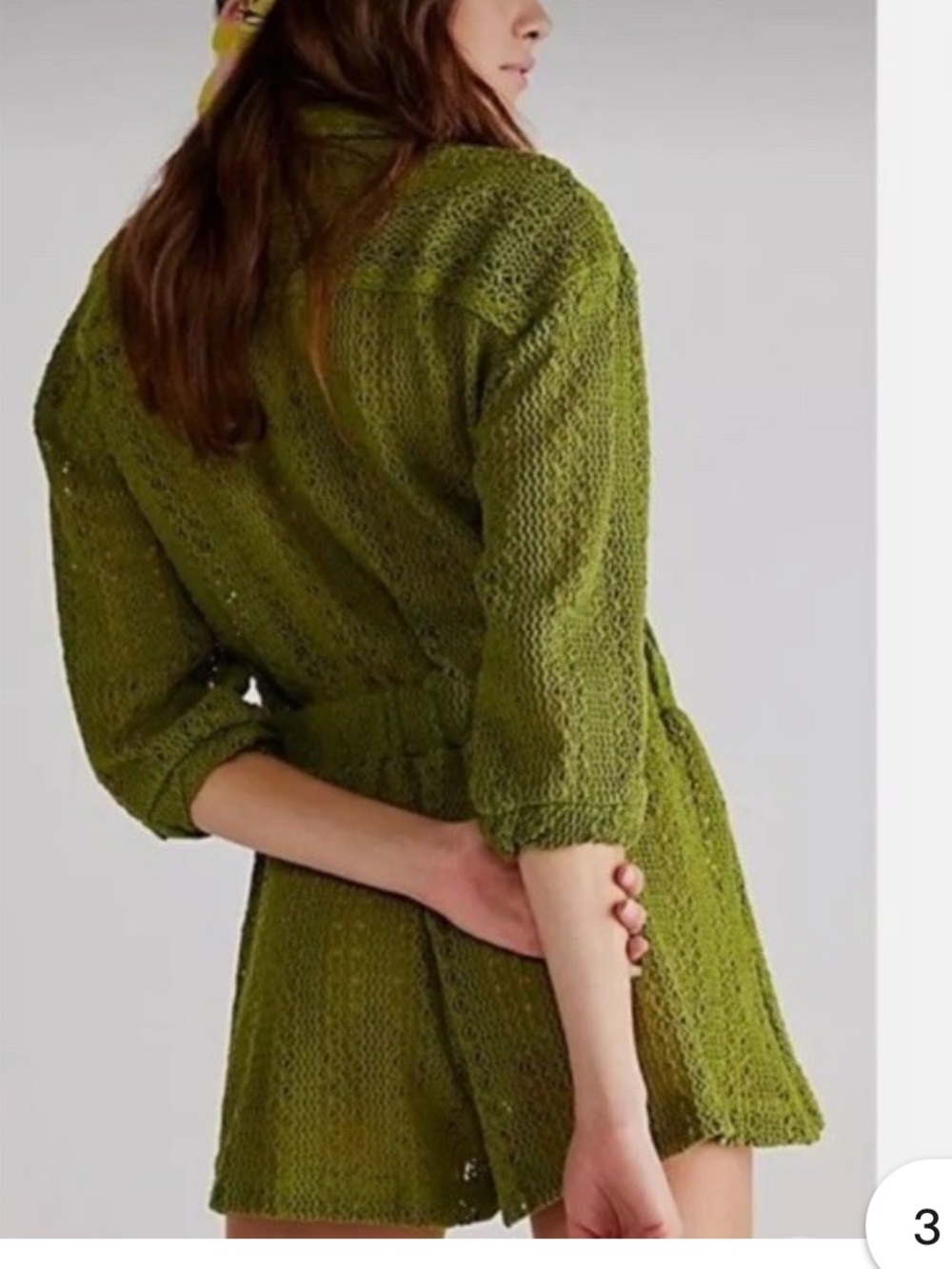 Free People Olive Green Knit Romper - Picture 2 of 3